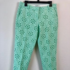J. Crew Cafe Capri in spring-ready mint
